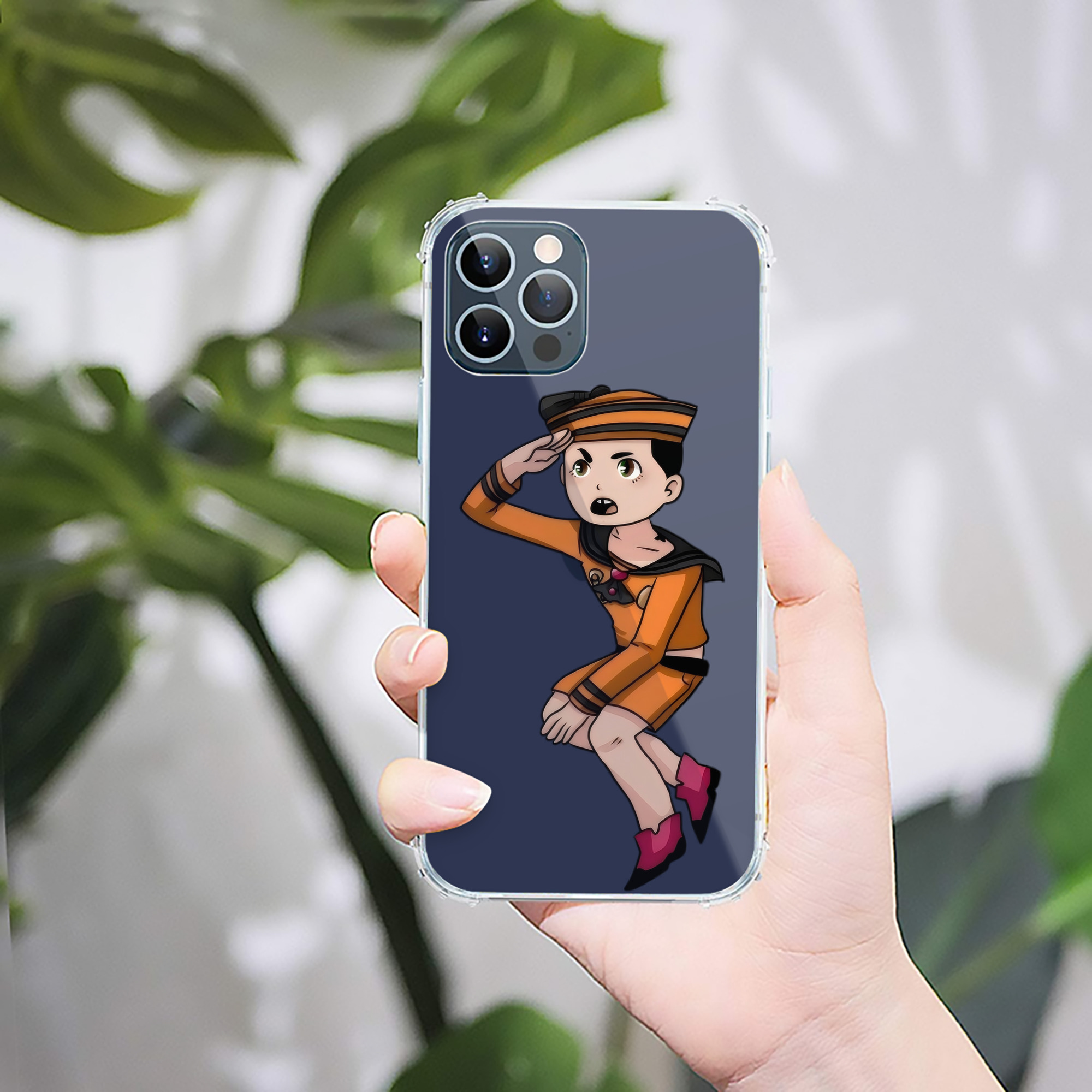 （画像用） ジョジョの奇妙な冒険 東方定助 JoJo's Bizarre Adventure Higashikata Josuke 【iPhone 12シリーズ対応】透明スマホケース（クリアソフトケース）